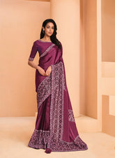 Wonderful Looking Saree in Maroon